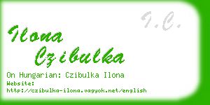 ilona czibulka business card